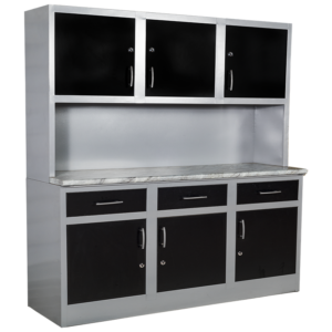 Tuli Standard Kitchen Unit Silver With Black Doors