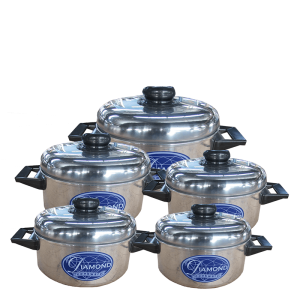 Diamond Aluminium 10 Piece Cookware Set