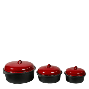 Cordon Bleu Cast Iron Set Red